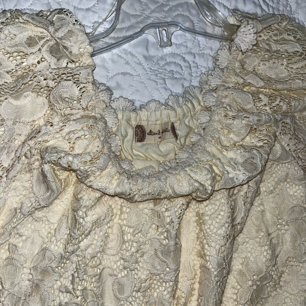 Altar’d State Lace Off-white Dress - Picture 4 of 8